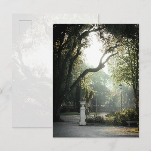 Romantisch Academisch Park Uitzicht, Rome Briefkaart (Voorkant / Achterkant)