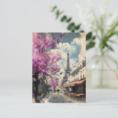 Romantisch afbeelding van PAris met de Eiffeltoren Briefkaart (Staand voorkant)