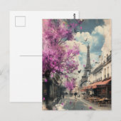 Romantisch afbeelding van PAris met de Eiffeltoren Briefkaart (Voorkant / Achterkant)