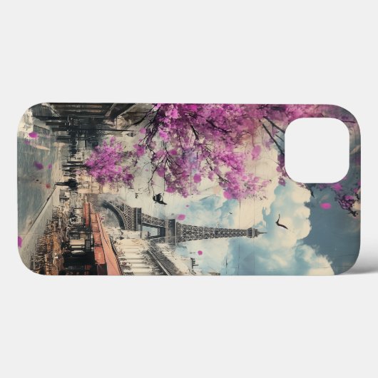 Romantisch afbeelding van PAris met de Eiffeltoren Case-Mate iPhone Case (Achterkant (horizontaal))