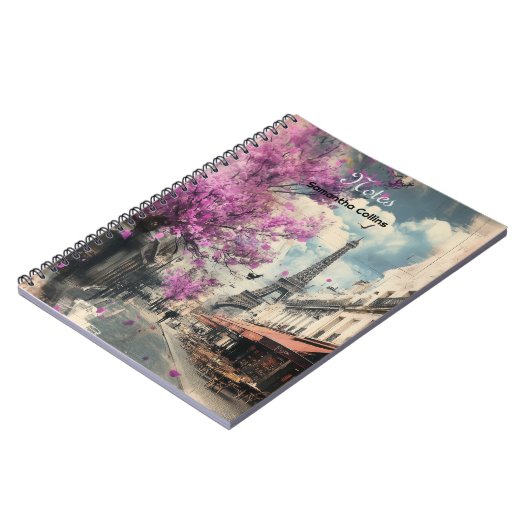 Romantisch afbeelding van PAris met de Eiffeltoren Notitieboek (Linkerzijde)