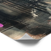 Romantisch afbeelding van PAris met de Eiffeltoren Poster (Hoek)