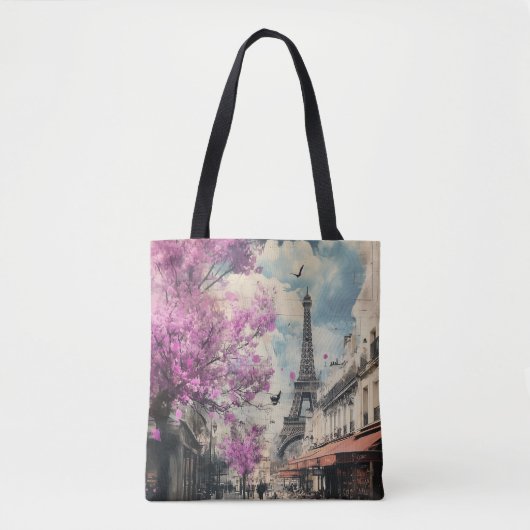 Romantisch afbeelding van PAris met de Eiffeltoren Tote Bag (Voorkant)