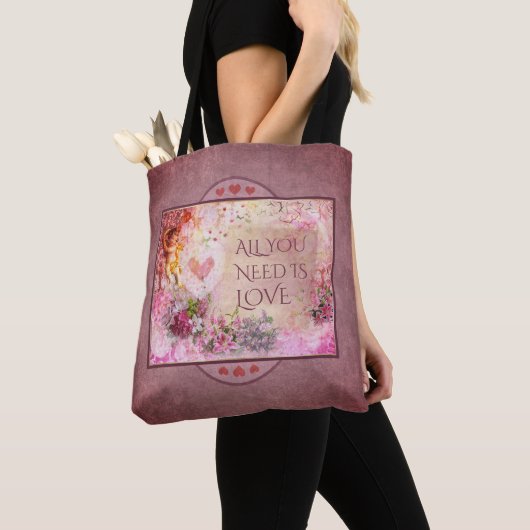 Romantisch alles wat je nodig hebt is liefde tote bag (Dichtbij)