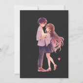 Romantisch anime-koppel - Cute Aesthetic Liefdes K Save The Date (Voorkant)