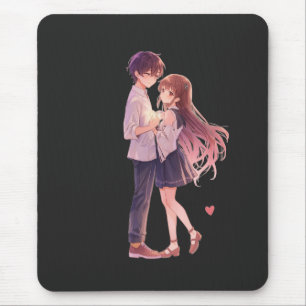 Romantisch Anime Koppel - Schattige Liefhebbers Ku Muismat