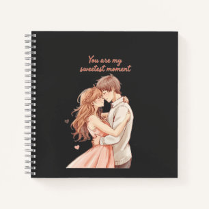 Romantisch Anime Koppel - Zoete Valentijns Moment Notitieboek