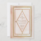 Romantisch Antiek boek Blush bruiloft uitnodiging (Voorkant)