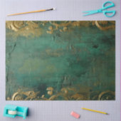 Romantisch Antiek Emerald en Gold Design Series 3 Tissuepapier (Craft)