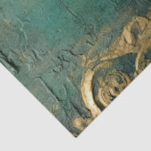 Romantisch Antiek Emerald en Gold Design Series 3 Tissuepapier (Detail)