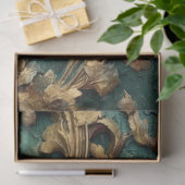 Romantisch Antiek Emerald en Gold Design Series 6 Tissuepapier (Geschenk)