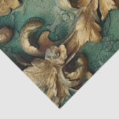 Romantisch Antiek Emerald en Gold Design Series 6 Tissuepapier (Detail)