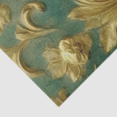 Romantisch Antiek Emerald en Gold Design Series 7 Tissuepapier (Detail)