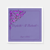 Romantisch, , Antiek Paarse bruiloft Servet (Voorkant)