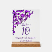 Romantisch, , Antiek Paarse tafel nummer Acryl Bord (Voorkant)