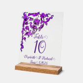 Romantisch, , Antiek Paarse tafel nummer Acryl Bord (Hoek)