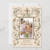 Romantisch Antiek Resort Verfraaiing Foto Feestdagenkaart (Voorkant)
