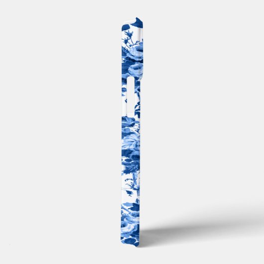 Romantisch Antiek  Roos-Blauw op Wit Case-Mate iPhone Case (Achterkant / Rechts)