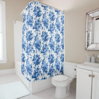 Romantisch Antiek Roos-Blauw op Wit
