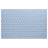Romantisch Antiek Roos-Blauw op Wit Stof (Yard (91,4 cm))