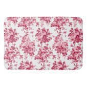 Romantisch Antiek  Roos-Roze op Wit Badmat (Voorkant)