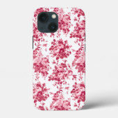 Romantisch Antiek Roos-Roze op Wit Case-Mate iPhone Case (Achterkant)