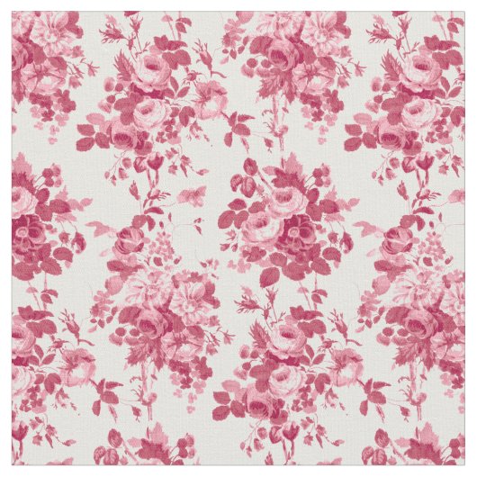 Romantisch Antiek Roos-Roze op Wit Stof (Close Up)