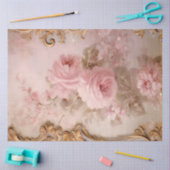 Romantisch Antiek Roze en Goud Design Series 2 Tissuepapier (Craft)