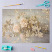 Romantisch Antiek Roze en Goud Design Series 7 Tissuepapier (Craft)