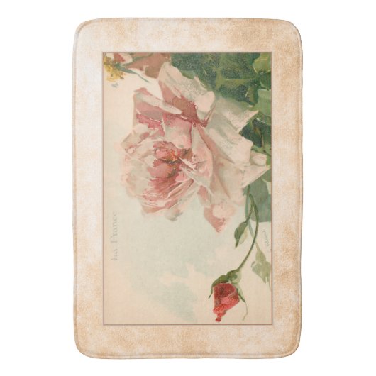Romantisch Antiek Roze Rose Badmat (Voorkant Verticaal)