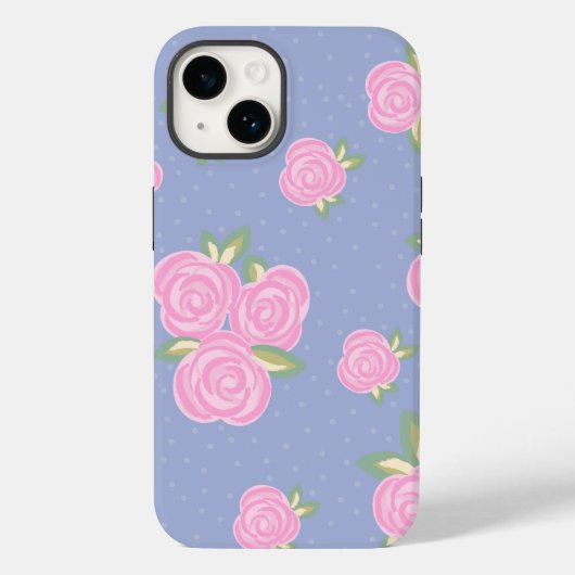 Romantisch antiek rozenontwerp Case-Mate iPhone case (Achterkant)