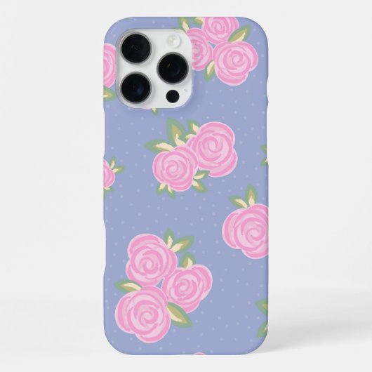 Romantisch antiek rozenontwerp iPhone hoesje (Achterkant)