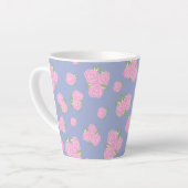 Romantisch antiek rozenontwerp latte mok (Linkerhoek)