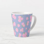 Romantisch antiek rozenontwerp latte mok (Rechterhoek)