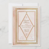 Romantisch Antiek Vrijgezellenfeest voor Blush Kaart (Voorkant)