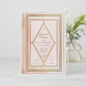 Romantisch Antiek Vrijgezellenfeest voor Blush Kaart (Staand voorkant)