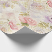 Romantisch aquarel bloemen inpakpapier - Elegant (Hoek)