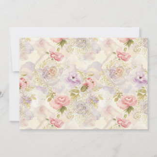 Romantisch Aquarel Bloemen Inpakpapier - Elegant Kaart