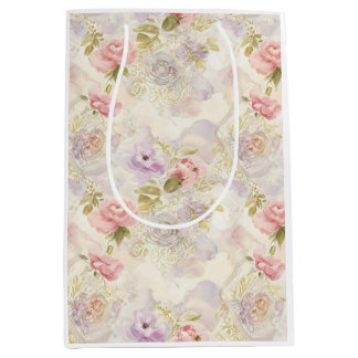 Romantisch Aquarel Bloemen Inpakpapier - Elegant Medium Cadeauzakje