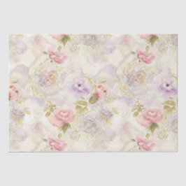 Romantisch Aquarel Bloemen Inpakpapier - Elegant Tissuepapier