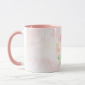 Romantisch aquarel roze bloem Moederdag cadeau Mok (Links)