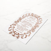 romantisch art nouveau bruiloft roos folie uitnodiging (Gedraaid)