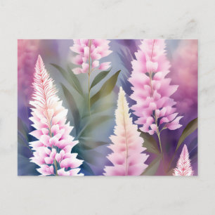 Romantisch Astilbe Bloemenpatroon Briefkaart