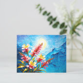 Romantisch Australisch Myrtle Bloemen Impressionis Briefkaart (Staand voorkant)