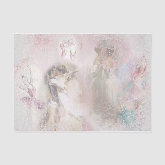 Romantisch Ballerina Ontwerp Serie 7 Tissuepapier (Voorkant)
