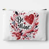 Romantisch "Be Mine" Quote Donkerrood Hart Boheems Etui (Voorkant)