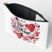 Romantisch "Be Mine" Quote Donkerrood Hart Boheems Etui (Open)