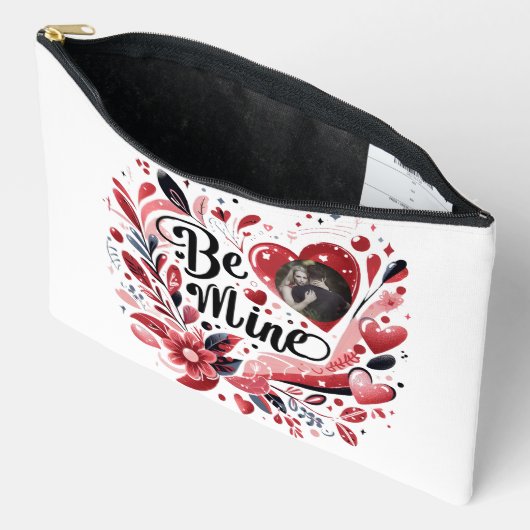 Romantisch "Be Mine" Quote Donkerrood Hart Boheems Etui (Open)