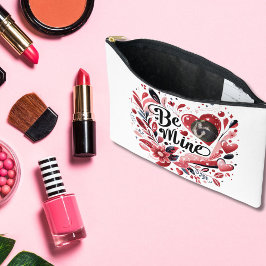 Romantisch "Be Mine" Quote Donkerrood Hart Boheems Etui