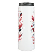 Romantisch "Be Mine" Quote Donkerrood Hart Boheems Thermosbeker (Achterkant)